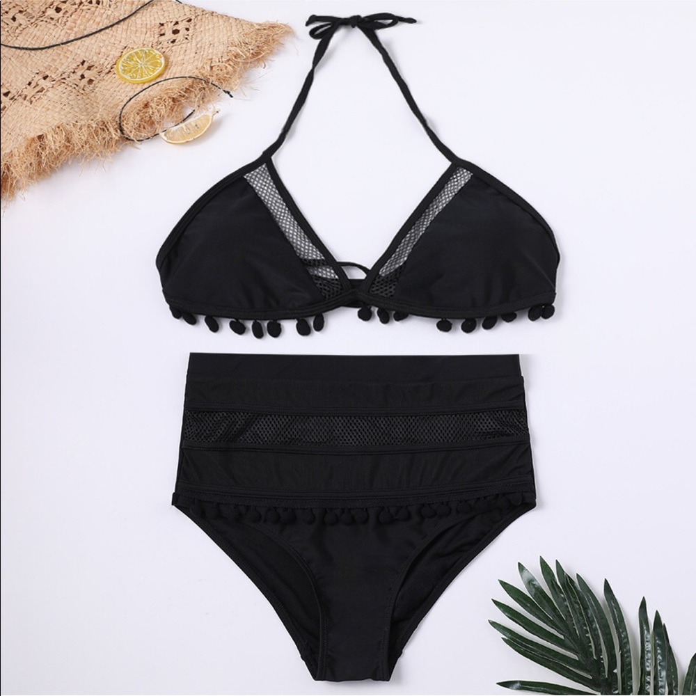 187. . Pom Pom mesh swimsuits - Picture 5 of 7